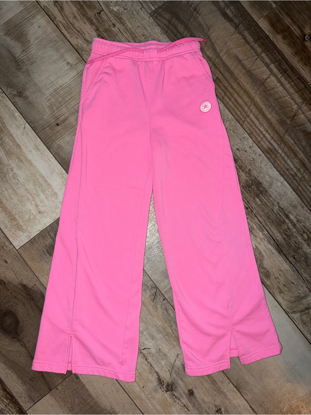 Converse Girls Bright Pink Wide-Leg Sweatpants